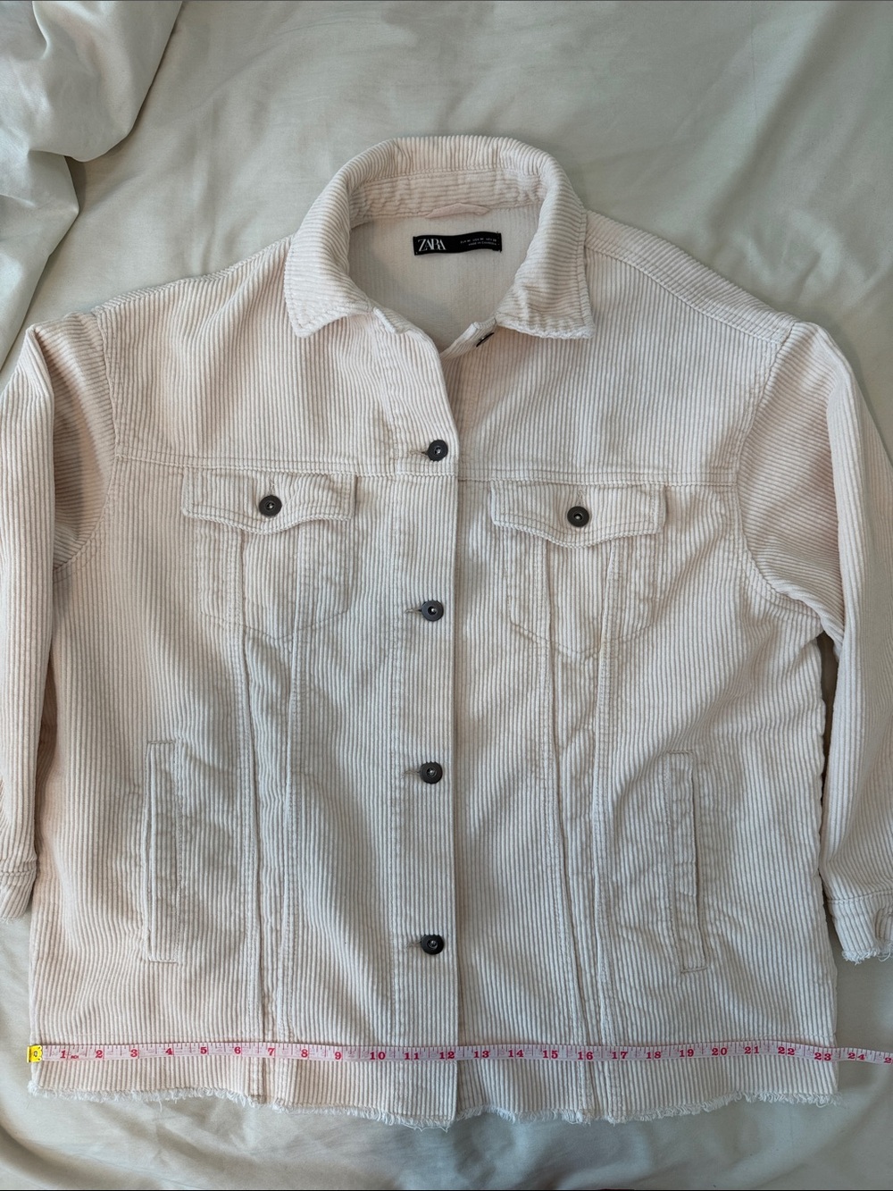 Zara Cream Oversized Corduroy
Jacket/Shacket with Pockets Size Women’s Medium - Picture 5 of 12